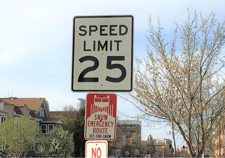 Installed 25 mph speed limits sign