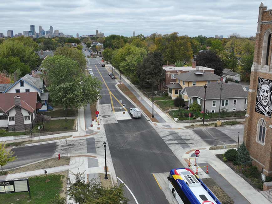 The completed construction at 38th & Chicago.