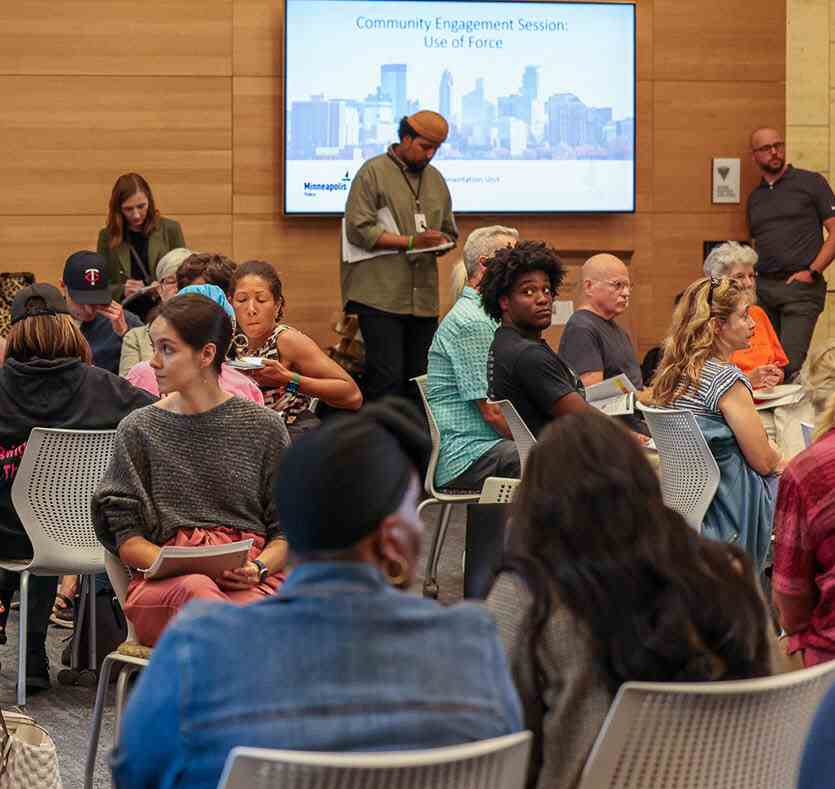 People at a community engagement session