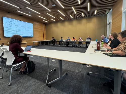 A meeting of the Minneapolis Civil Rights Commission