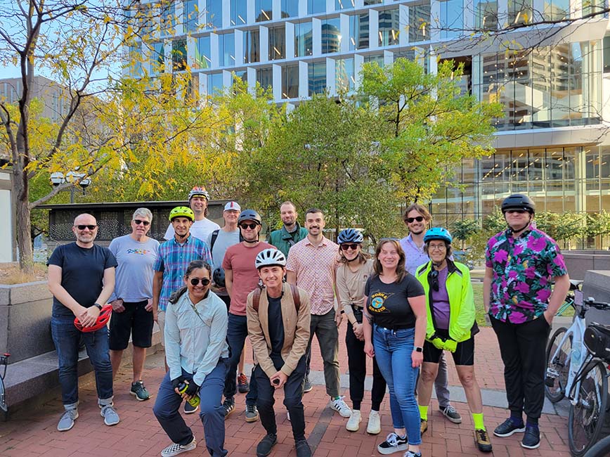 Minneapolis bicycle advisory committee members standing in a group