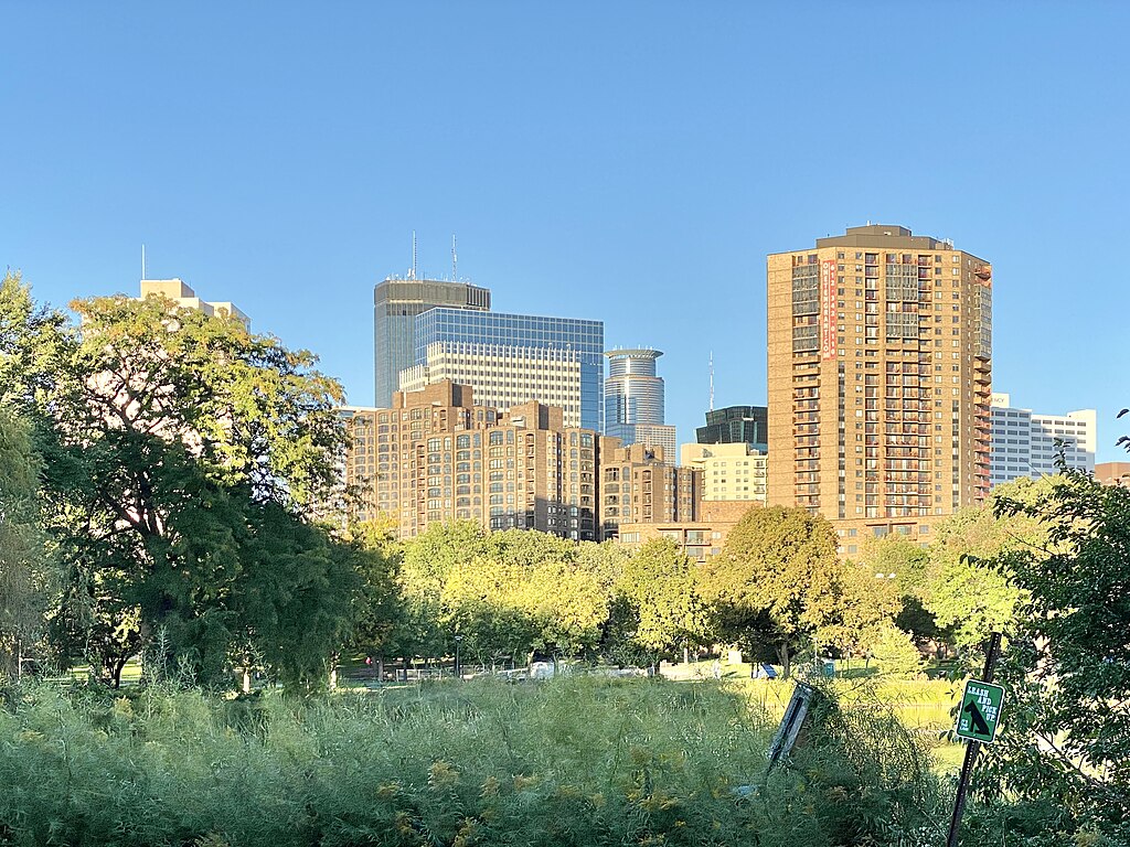 Loring park with skyline
