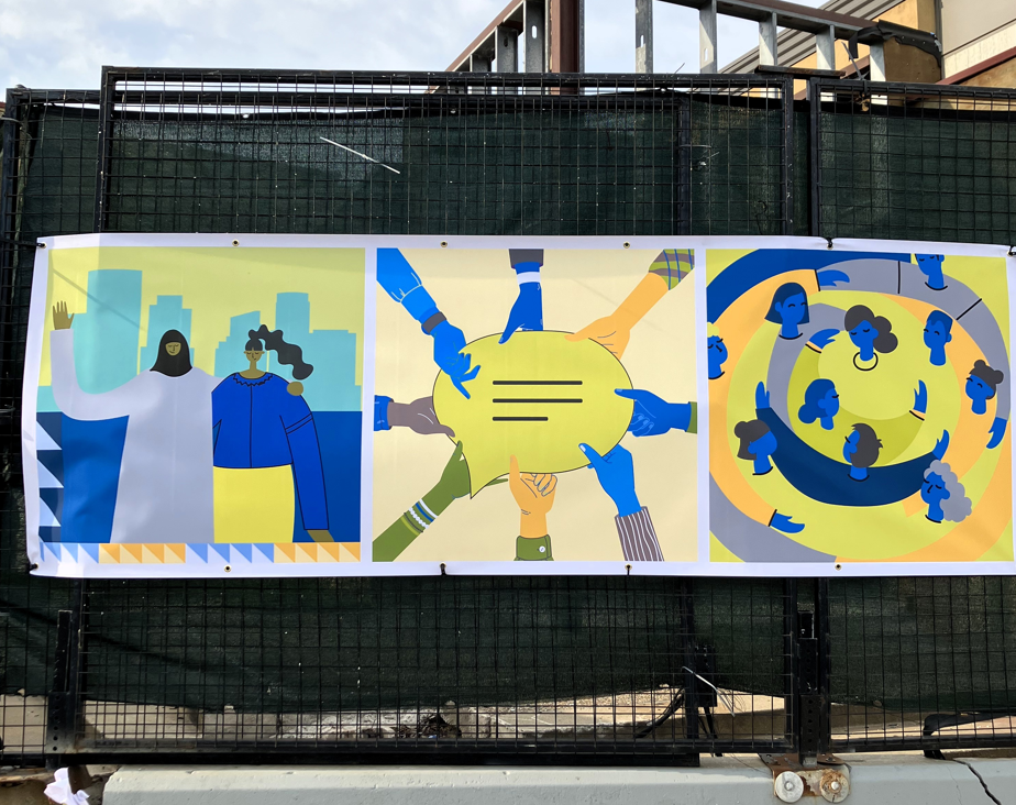 New signs at Minneapolis Democracy Center building