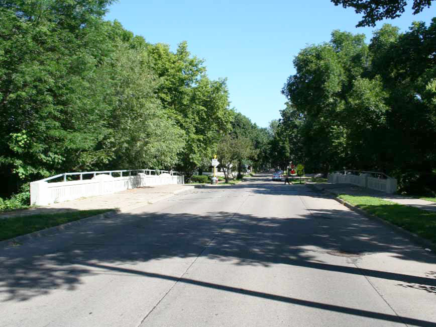 View of bridge from a pedestrian perspective 