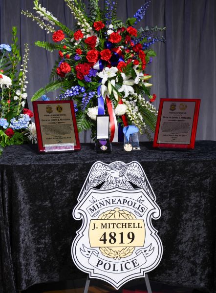 Officer Mitchell's Medal of Honor and Purple Heart