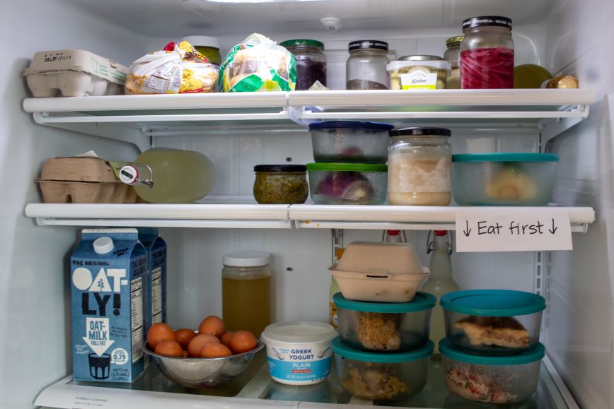 Organized fridge with an 