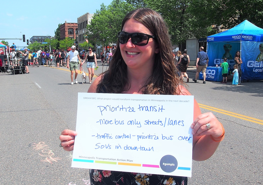 Prioritize transit. More bus only streets / lanes. Traffic control - prioritize bus over SOVS in downtown
