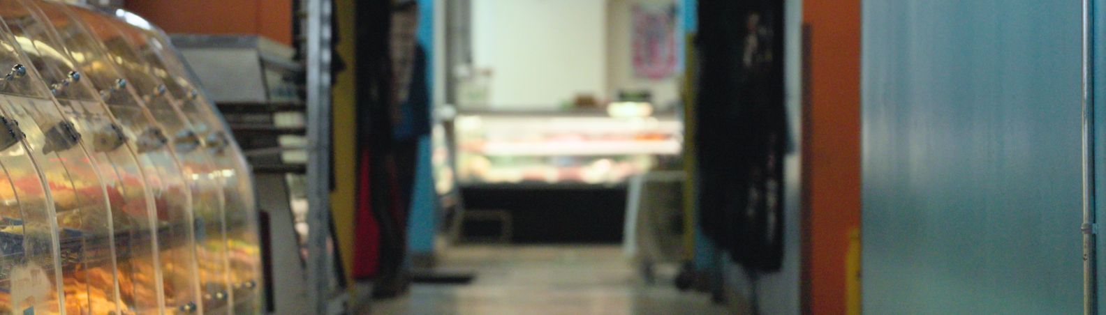 A hallway inside a small business