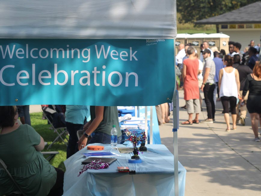 Welcoming Week 2019 celebration crowd