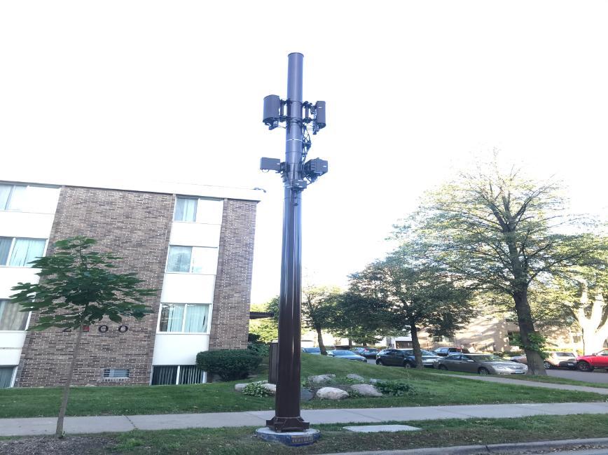 Small cell antenna pole
