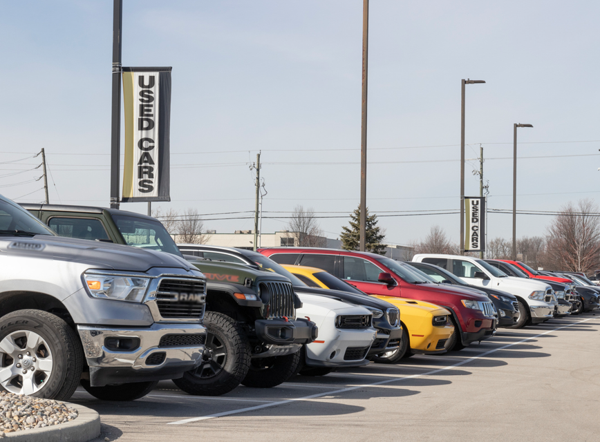 A car dealership.