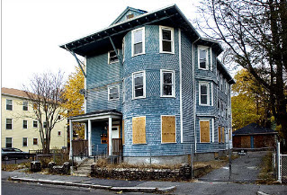 Boarded house in Minneapolis